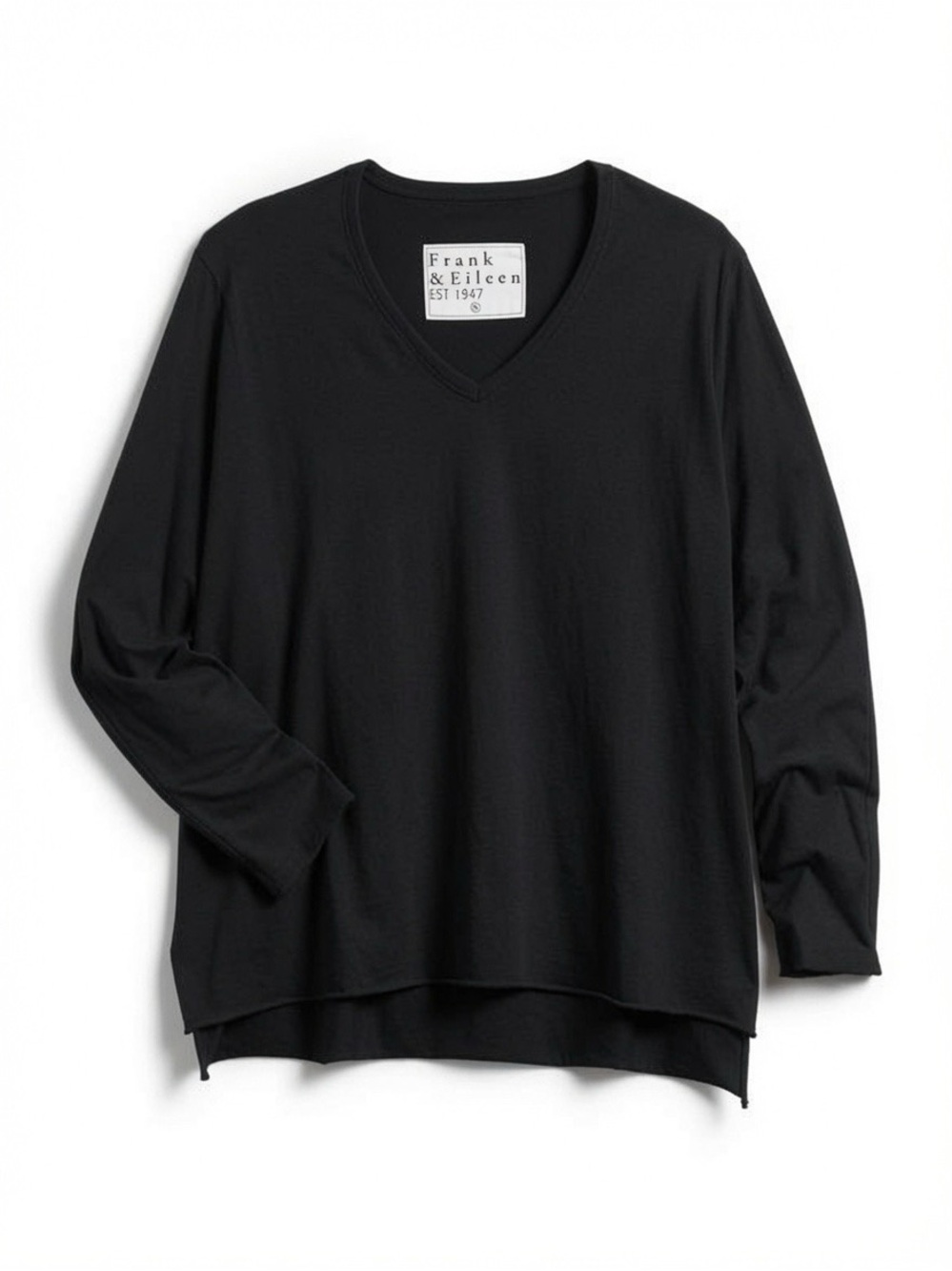 Frank & Eileen The “Sharon” Black V-Neck Tee